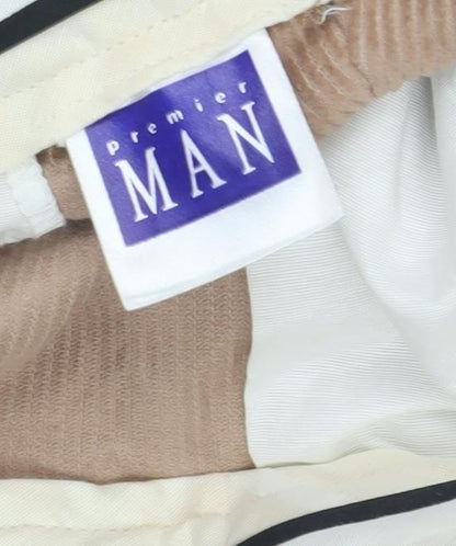 Premier Man Beige Corduroy Chino Trousers 36 in Waist