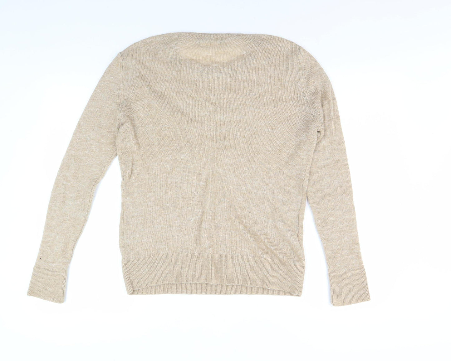 Womens UK Size S MNG Beige Pullover Jumper
