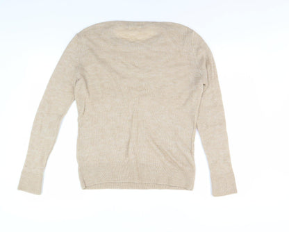 Womens UK Size S MNG Beige Pullover Jumper