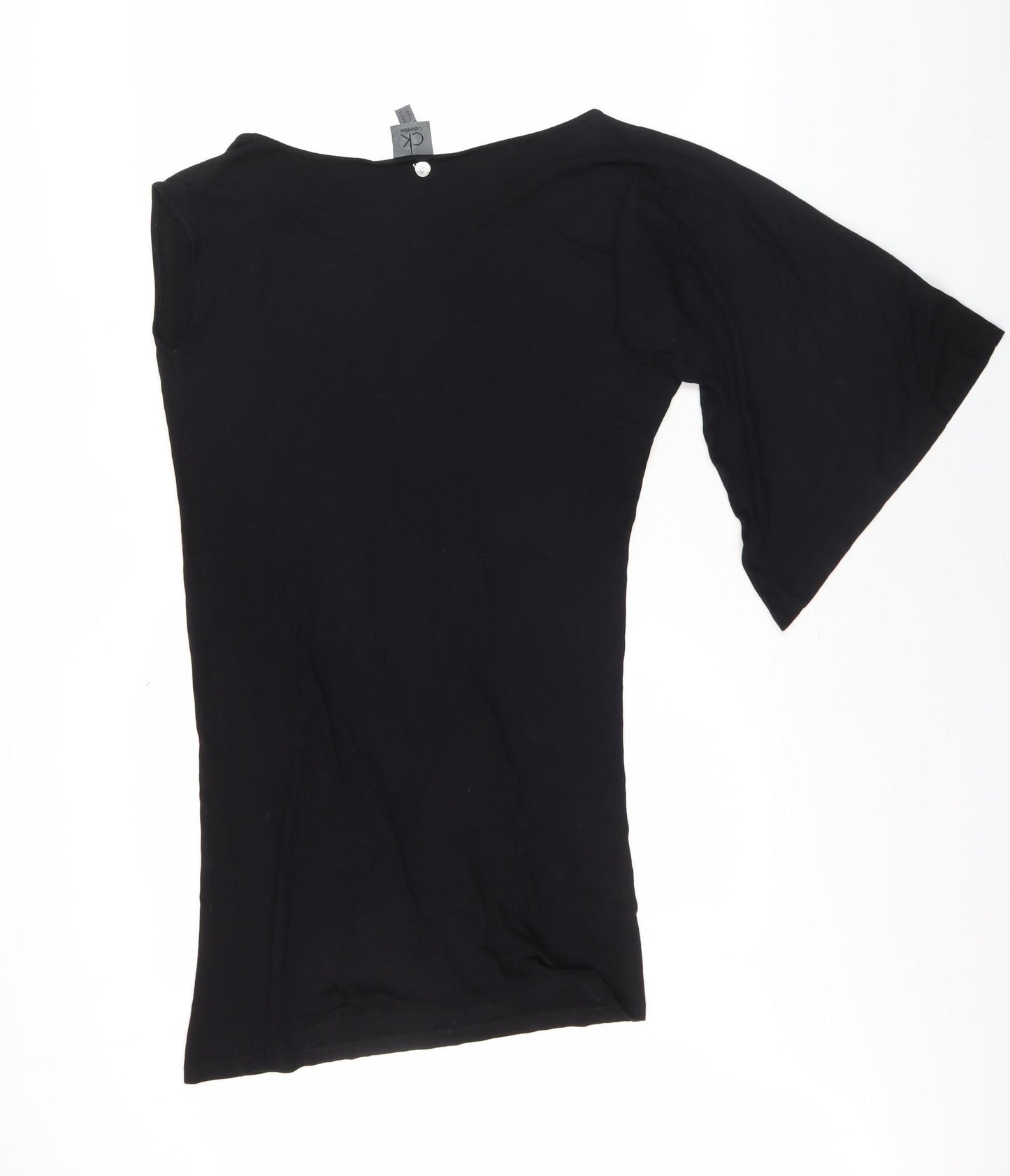 Calvin Klein Women's Black Asymmetrical Single Sleeve Dress Size 10