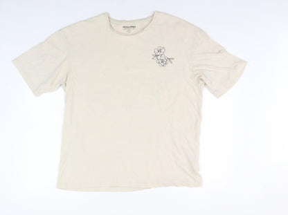 Mens UK Size L JACK & JONES Beige  T-Shirt