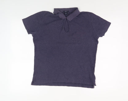 GAP Women's Purple Polo Shirt L Classic Fit
