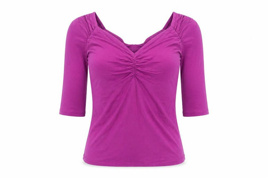 Womens UK Size 10 Kaliko Purple Basic Blouse