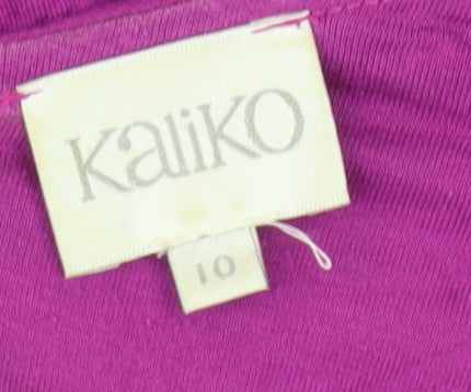 Womens UK Size 10 Kaliko Purple Basic Blouse
