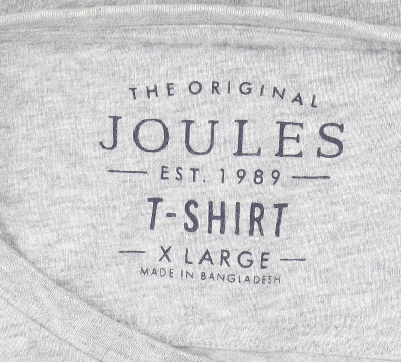 Joules Men's Grey XL Crew Neck T-Shirt