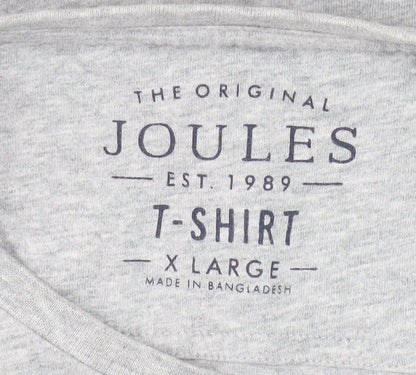 Joules Men's Grey XL Crew Neck T-Shirt