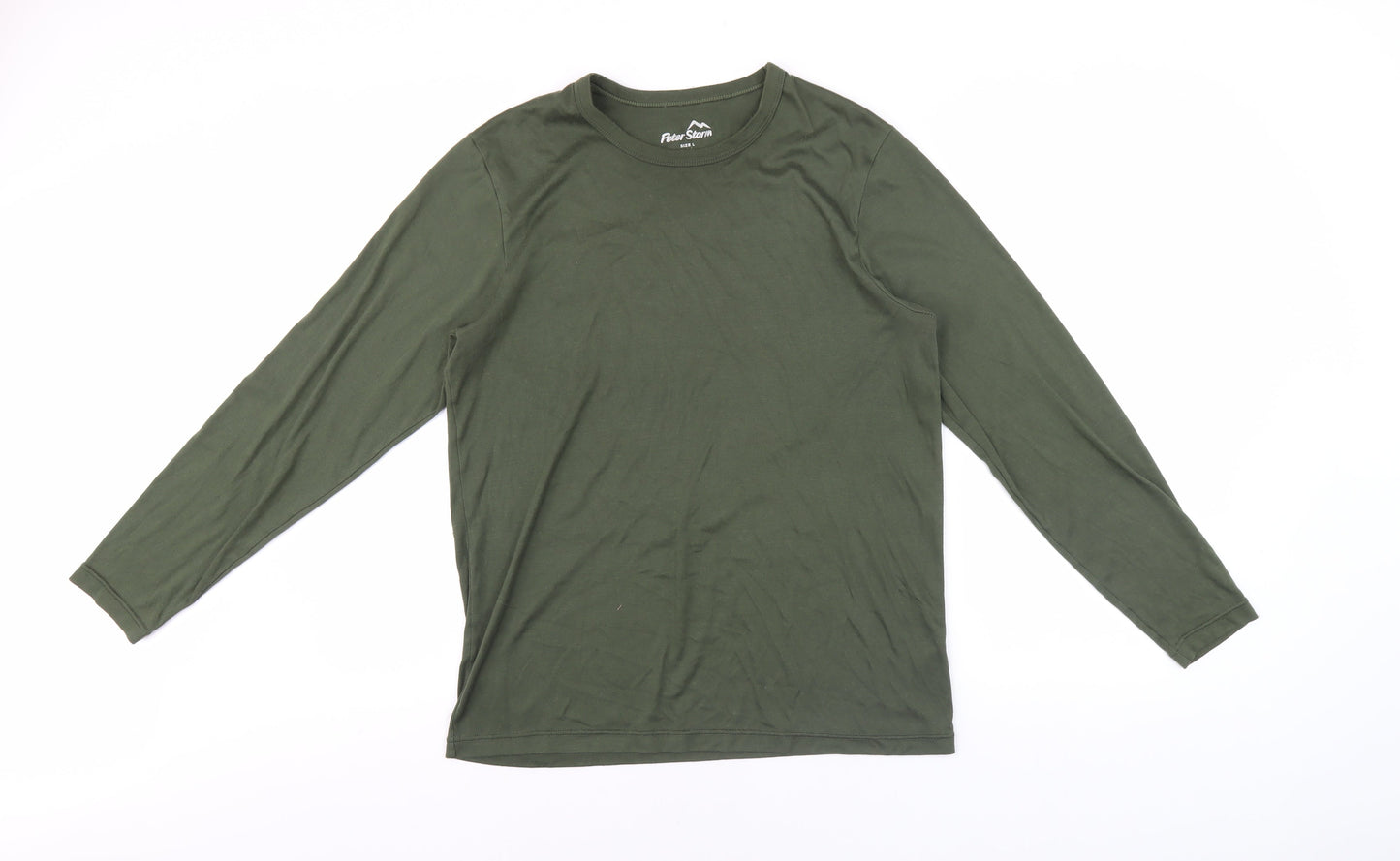 Peter Storm Men's Green Long Sleeve T-Shirt Size L