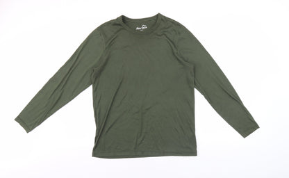 Peter Storm Men's Green Long Sleeve T-Shirt Size L