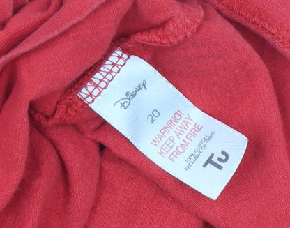 Disney Women's Red Minnie Mouse Pyjama Top Size 20