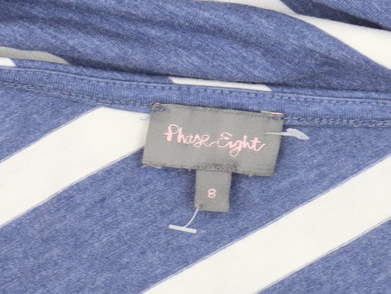Womens UK Size 8 Phase Eight Blue Basic Blouse