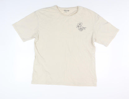 Mens UK Size L JACK & JONES Beige  T-Shirt