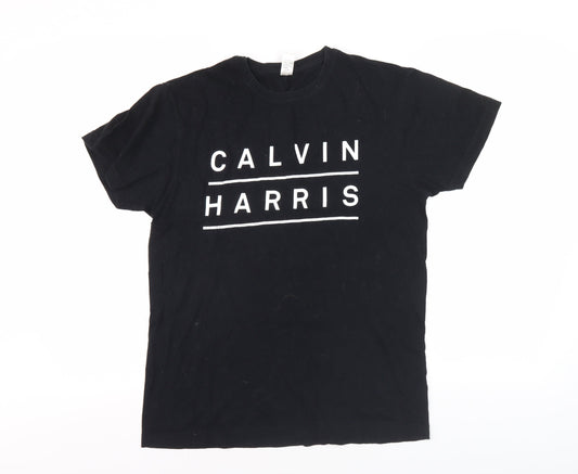 Roly Men's Medium Black Music T-Shirt