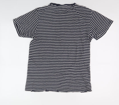 Topman Men's Nirvana Striped Band T-Shirt, Black, S