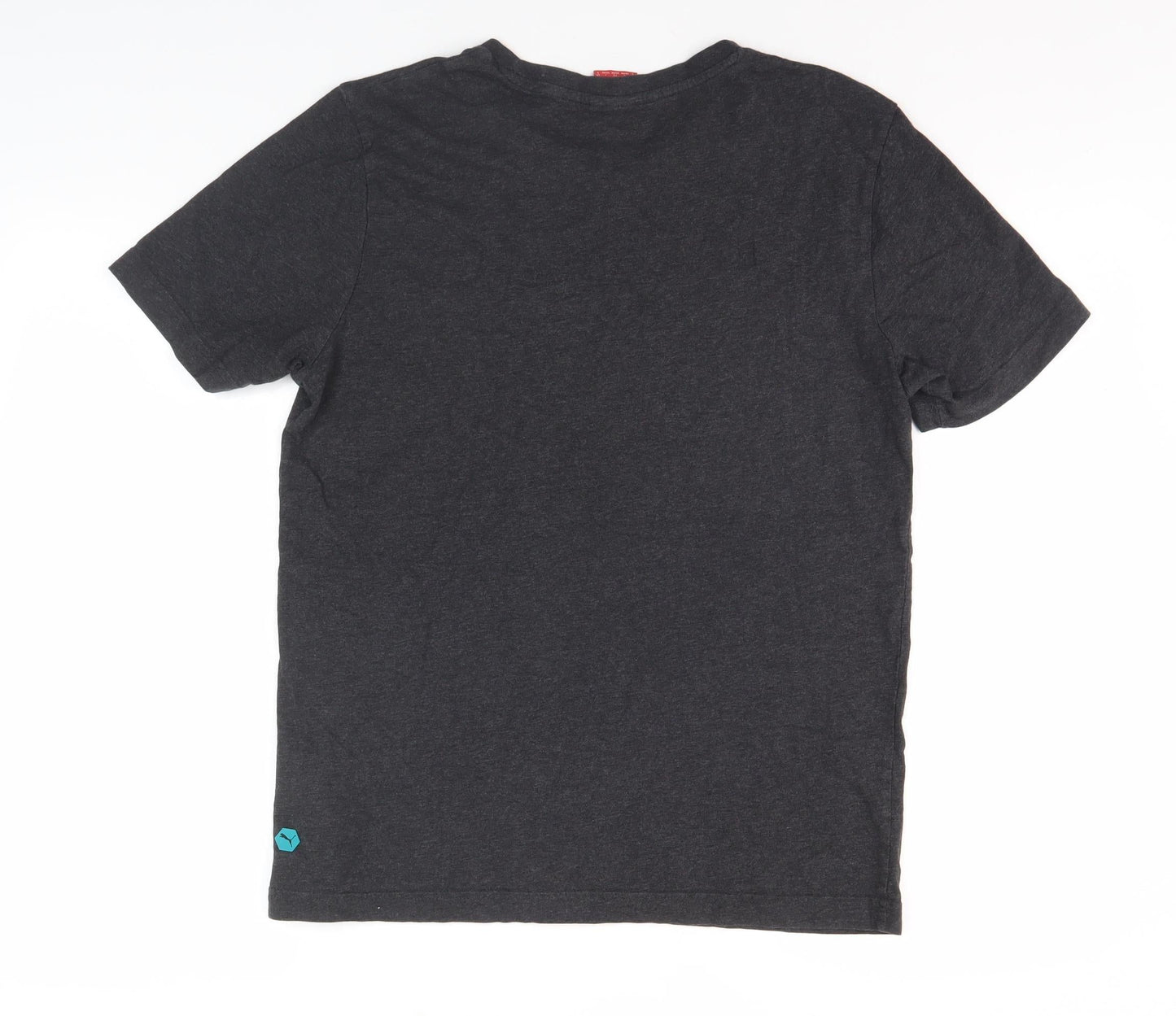 Puma Men's Black Cotton Logo T-Shirt Small