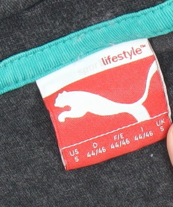 Puma Men's Black Cotton Logo T-Shirt Small