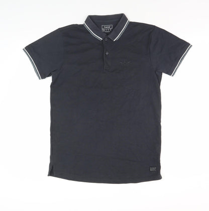 Firetrap Men's Black Polo Shirt Small, Short Sleeve Casual