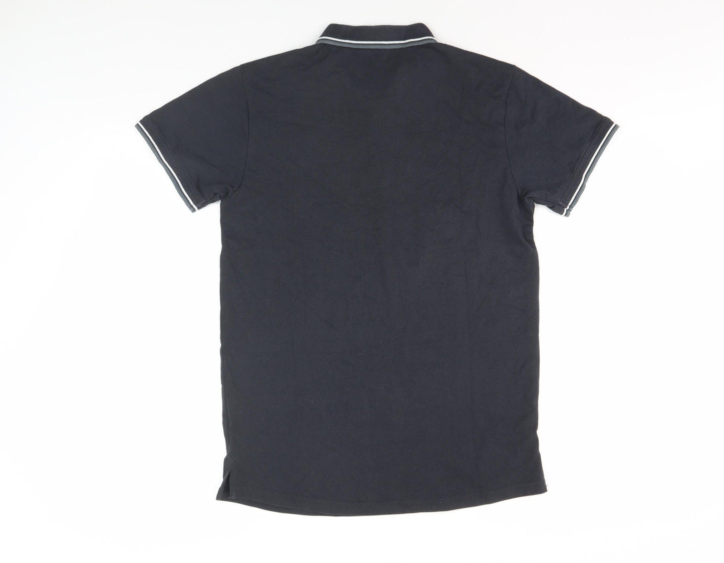 Firetrap Men's Black Polo Shirt Small, Short Sleeve Casual