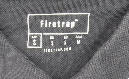 Firetrap Men's Black Polo Shirt Small, Short Sleeve Casual