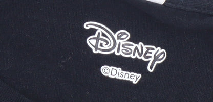 Womens UK Size M Disney Black Basic T-Shirt