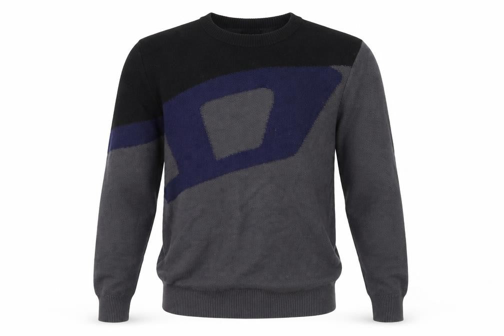 Mens UK Size S Diesel Grey Pullover Jumper