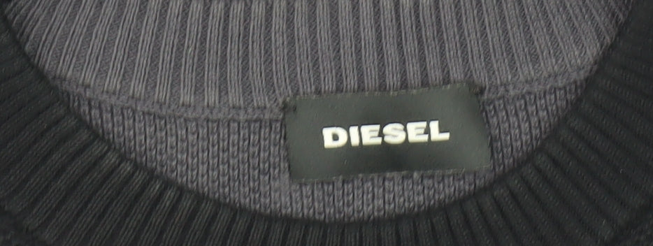 Diesel Men's Grey Graphic Print Pullover, S