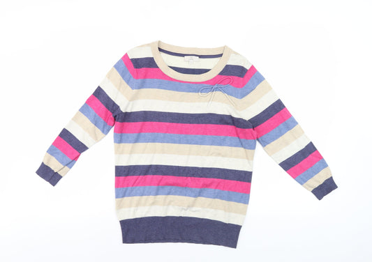 CC Women's Multicoloured Striped Pullover Jumper M