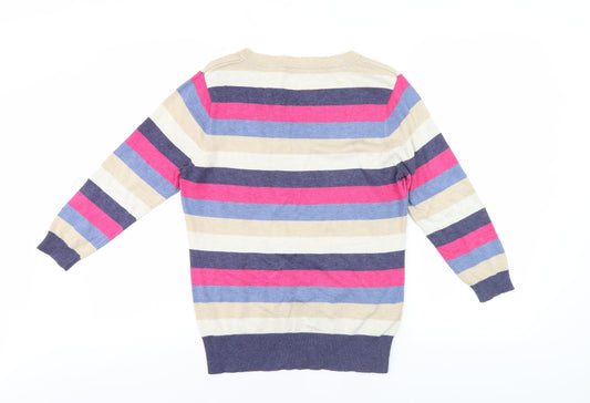 CC Women's Multicoloured Striped Pullover Jumper M