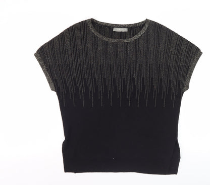 Oasis Women's Black Metallic Pullover Jumper S