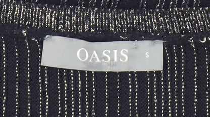 Oasis Women's Black Metallic Pullover Jumper S