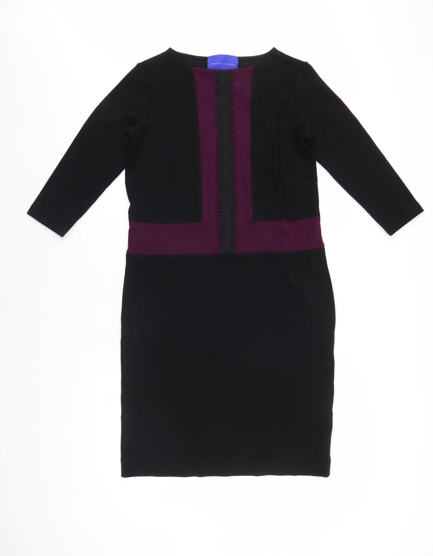 Winser London Women's Black Sheath Dress Size S