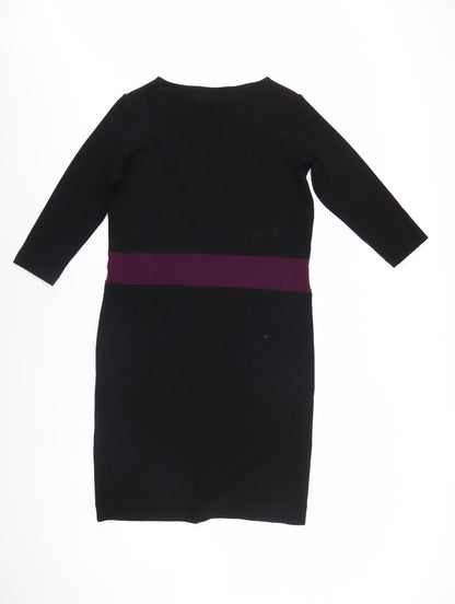Winser London Women's Black Sheath Dress Size S