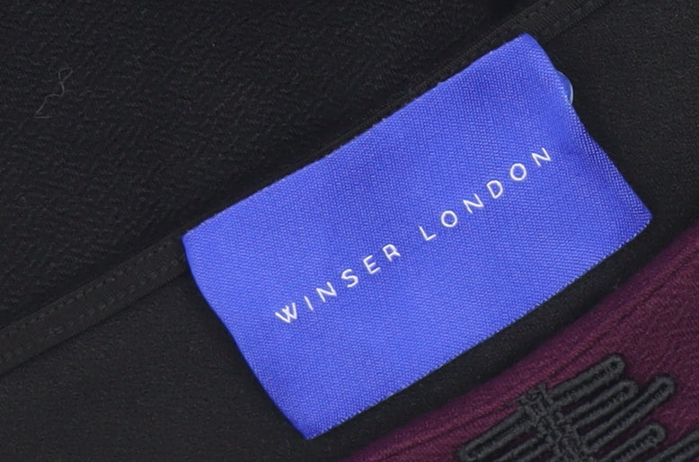 Winser London Women's Black Sheath Dress Size S