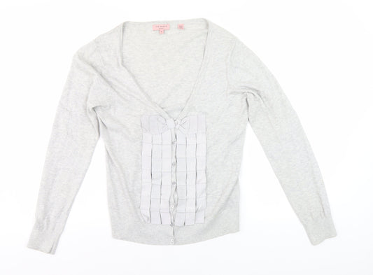 Womens UK Size 10 Ted Baker Grey Cardigan Jumper