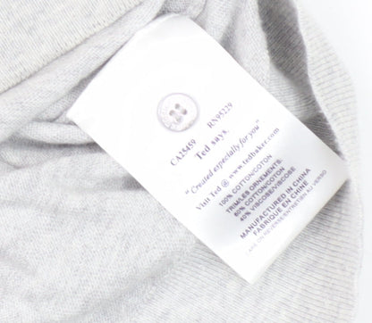 Womens UK Size 10 Ted Baker Grey Cardigan Jumper