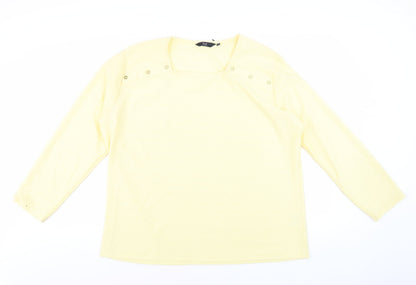 Womens UK Size XL Isle Collection Yellow Basic Blouse