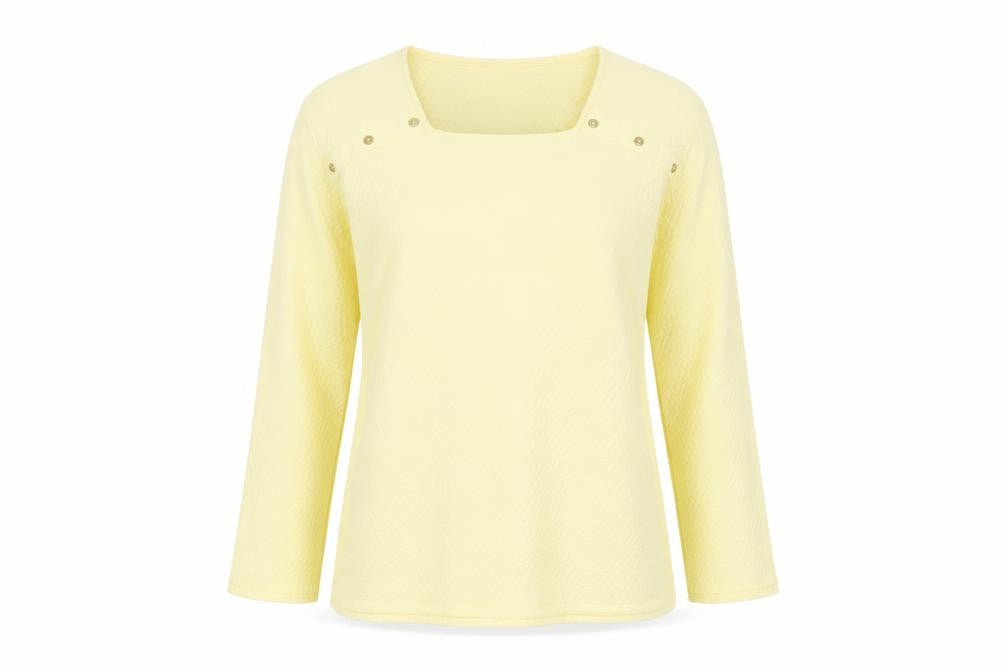 Womens UK Size XL Isle Collection Yellow Basic Blouse