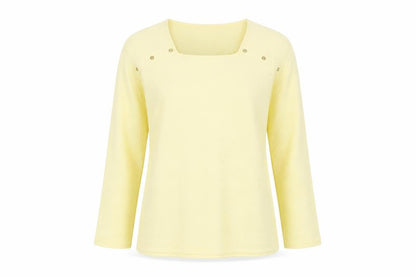 Womens UK Size XL Isle Collection Yellow Basic Blouse