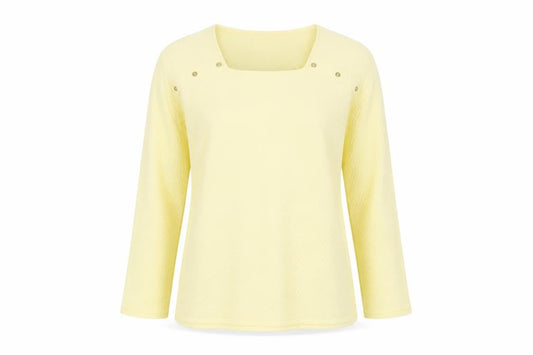Womens UK Size XL Isle Collection Yellow Basic Blouse