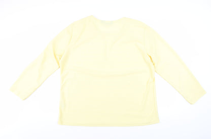 Womens UK Size XL Isle Collection Yellow Basic Blouse