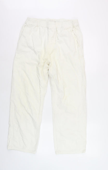 Reclaimed Vintage Men's White Trousers M Cotton
