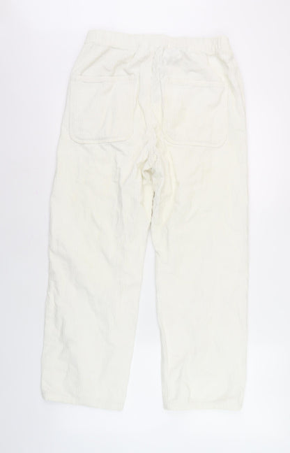 Reclaimed Vintage Men's White Trousers M Cotton