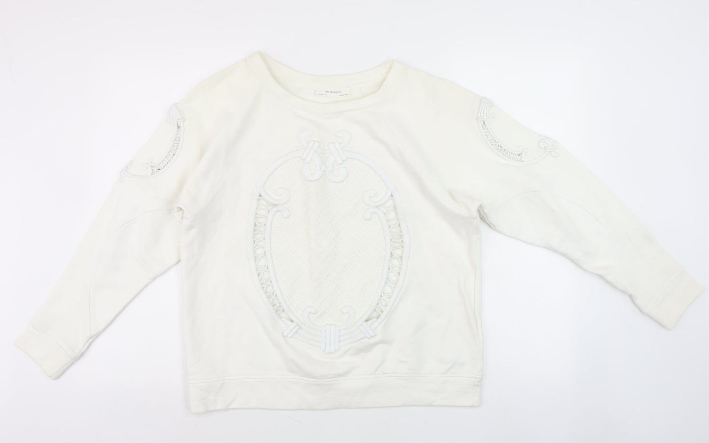Womens UK Size M Zara White Pullover Jumper
