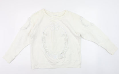Womens UK Size M Zara White Pullover Jumper
