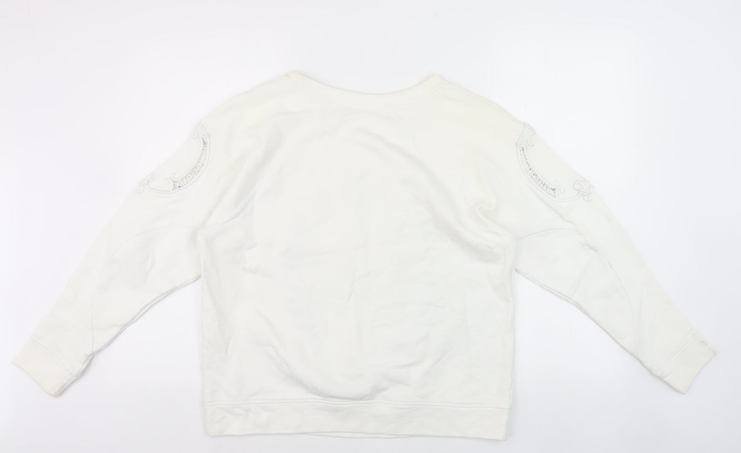 Womens UK Size M Zara White Pullover Jumper