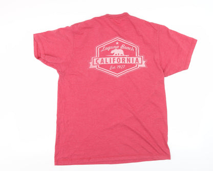 Stylemaster Men's Red California Graphic T-Shirt - M
