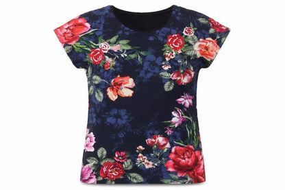 Womens UK Size 10 Bonmarché Multicoloured Basic T-Shirt