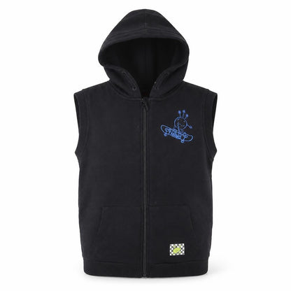 Front view of Monsoon boys’' black hooded jacket 9-10 years