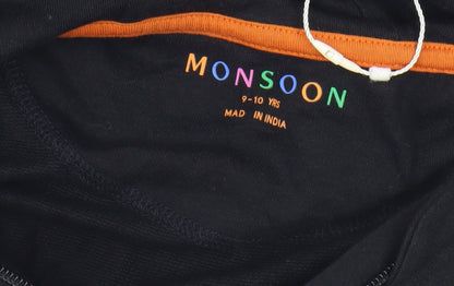 Monsoon Boys' Black Hooded Jacket 9-10 Years