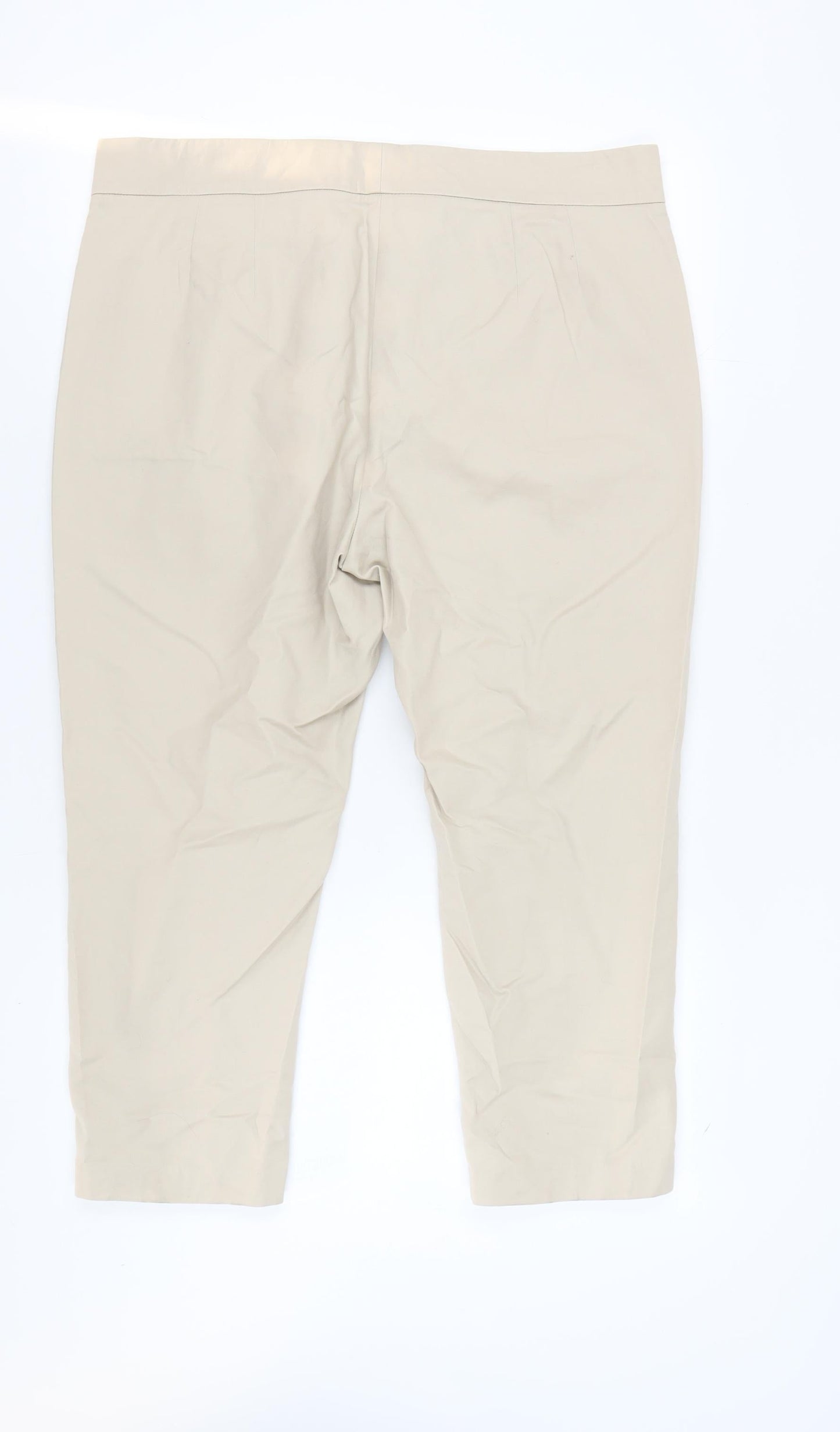 Womens UK Size 18 Marks and Spencer Classic Fit  Beige Trousers