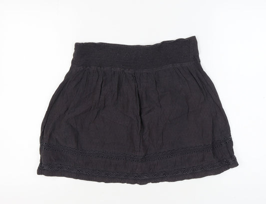 FatFace Women's Black Short Skirt UK 12 Lace Accent